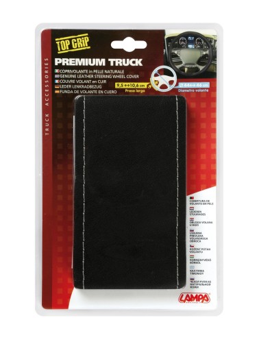 PREMIUM C/VOLANTE PELLE NERO 44-46CM CUCIT.ARGENTO