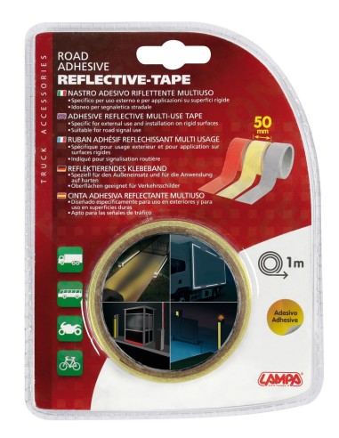 NASTRO RIFLETTENTE GIALLO 1M X 5CM