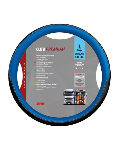 -COPRIVOLANTE --CLUB-- PREMIUM NERO+BLU --L-- 46-4