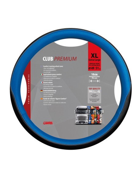 -COPRIVOLANTE --CLUB-- PREMIUM NERO+BLU --XL-- 49-