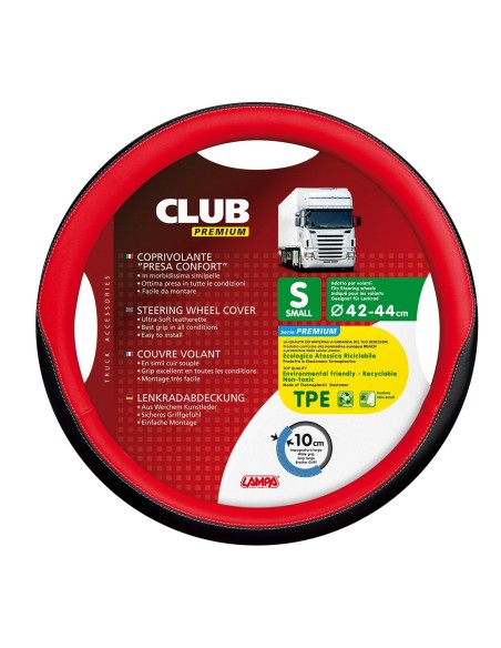 -COPRIVOLANTE --CLUB-- PREMIUM NERO+ROSSO --S-- 42