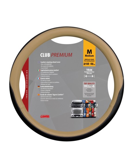 -COPRIVOLANTE --CLUB-- PREMIUM NERO+BEIGE --M-- 44