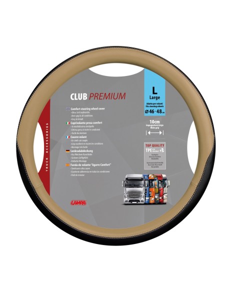 -COPRIVOLANTE --CLUB-- PREMIUM NERO+BEIGE --L-- 46