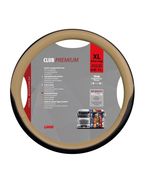 -COPRIVOLANTE --CLUB-- PREMIUM NERO+BEIGE --XL-- 4