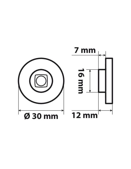 -CP.LUCI INGOMBRO A LED BLU --B-1--24V-