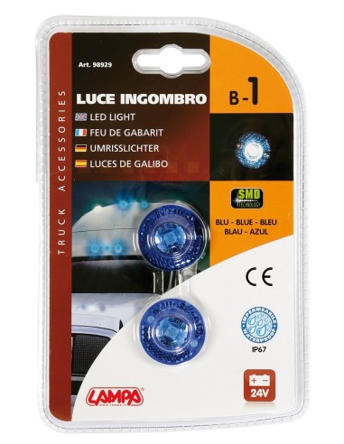 -CP.LUCI INGOMBRO A LED BLU --B-1--24V-