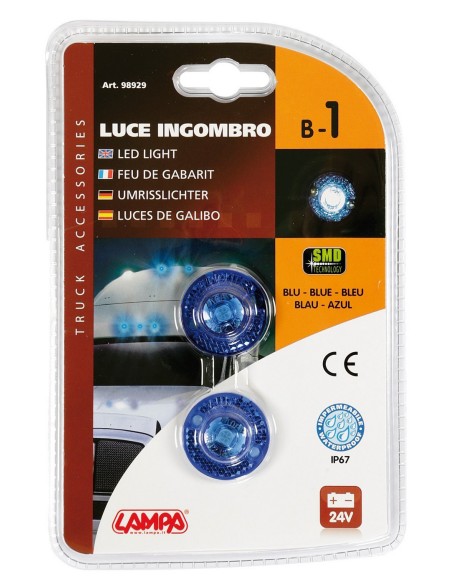 -CP.LUCI INGOMBRO A LED BLU --B-1--24V-