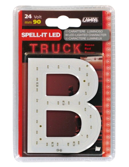-LETTERA ADESIVA --B-- 24V LED ROSSI-