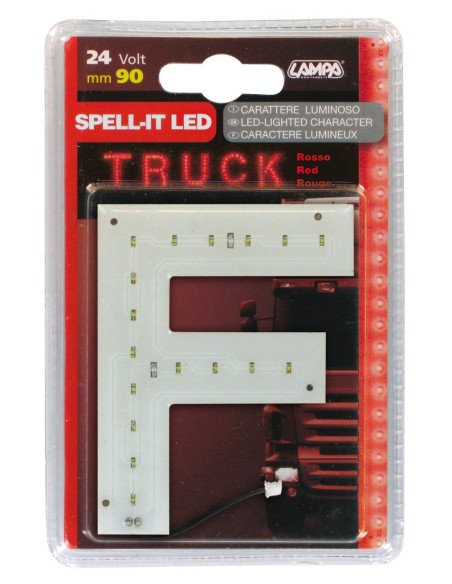 -LETTERA ADESIVA --F-- 24V LED ROSSI-