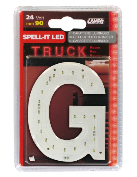-LETTERA ADESIVA --G-- 24V LED ROSSI-