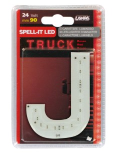 -LETTERA ADESIVA --J-- 24V LED ROSSI-