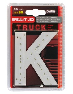 -LETTERA ADESIVA --K-- 24V LED ROSSI-