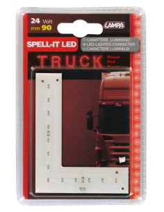 -LETTERA ADESIVA --L-- 24V LED ROSSI-