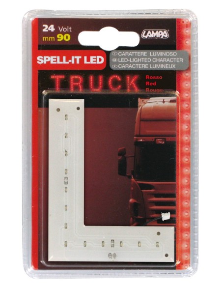 -LETTERA ADESIVA --L-- 24V LED ROSSI-