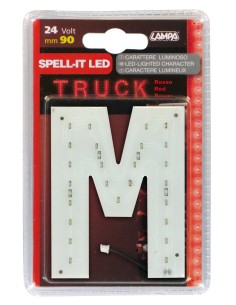 -LETTERA ADESIVA --M-- 24V LED ROSSI-