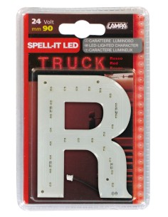 -LETTERA ADESIVA --R-- 24V LED ROSSI-