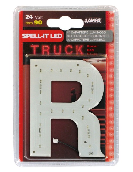 -LETTERA ADESIVA --R-- 24V LED ROSSI-