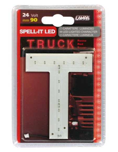 -LETTERA ADESIVA --T-- 24V LED ROSSI-