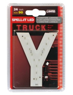 -LETTERA ADESIVA --Y-- 24V LED ROSSI-