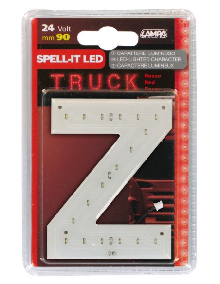 -LETTERA ADESIVA --Z-- 24V LED ROSSI-