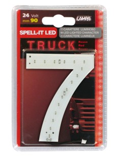 -NUMERO ADESIVO --7-- 24V LED ROSSI-