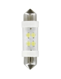COPPIA LAMPADINA 24V 4 LED BIANCO SILURO 10,5X38 SV8,5-8 98358 LAMPA