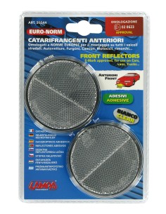 COPPIA CATARINFRANGENTE ROTONDI BIANCHI OMOLOGATI DIAM.65MM 20544 LAMPA 2