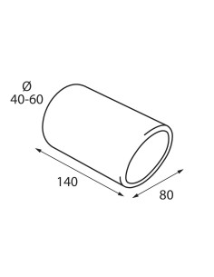 CODINO TERMINALE MARMITTA PILOT 1 TS-16L ACCIAIO INOX DIAM.40-60MM 60025 LAMPA 2