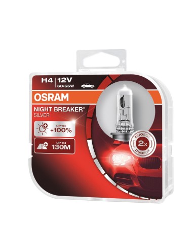 CP.LAMPADE H4 12V60/55W NIGHT BREAKER SILVER P43T