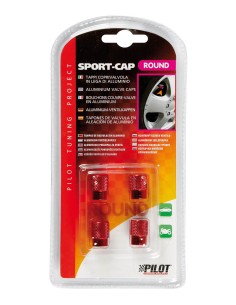 KIT 4 TAPPI COPRIVALVOLA C/VALVOLA ROSSO 02502 LAMPA 2