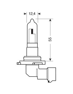 12V Lampada alogena - HB3 9005 - 60W - P20d - 1 pz  - Scatola 2