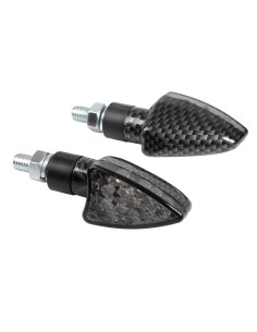 COPPIA FANALE FRECCIA ARROW CARBON LOOK LED VETRO BIANCO 90115 LAMPA