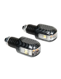 Stabilizzatori manubrio con Led, 12V - Carbon