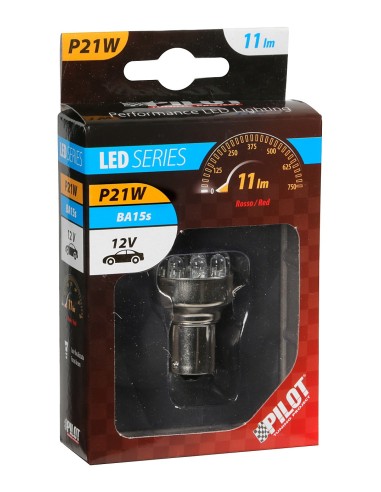 LAMPADINA MULTILED 21W ROSSO A ATTACCO BA15S 58375 LAMPA