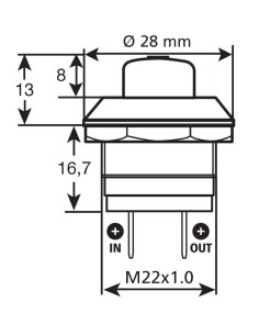 INTERRUTTORE A PRESS.10A-12V 45555 LAMPA 2