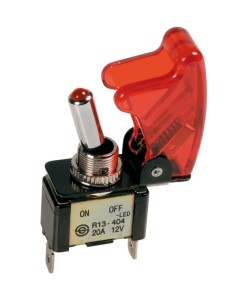 INTERRUTTORE CON SICURA ROSSO 12/24V MAX20A 45556 LAMPA