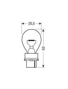 LAMPADINA P27W 12V ORIGINAL LINE W2,5X16D SFUSA 2