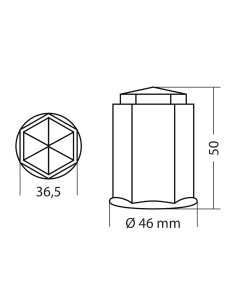 SET 10 PZ.COPRIBULLONI 33MM IN ABS 98049 LAMPA 2