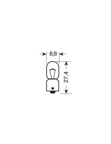 LAMPADINA T4W 12V 4W ORIGINAL LINE BA9S SFUSA