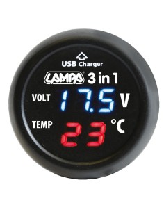 SPINOTTO 3-IN1 TERMOMETRO DIGITALE+VOLTIMETRO+PRES 74063 LAMPA 2