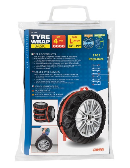 Tyre Wrap Basic - Set 4 copriruota - L - 13"-19"