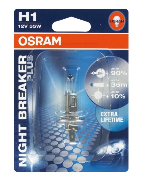LAMPADINA H1 12V 55W NIGHT BREAKER PLUS P14,5S BLI