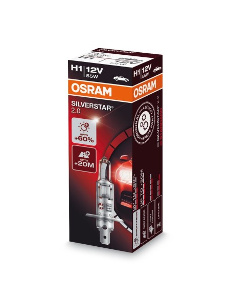 LAMPADINA H1 12V55W SILVERSTAR 2.0 P14,5S SCATOLA