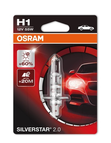 LAMPADINA H1 12V55W SILVERSTAR 2.0 P14,5S BLISTER