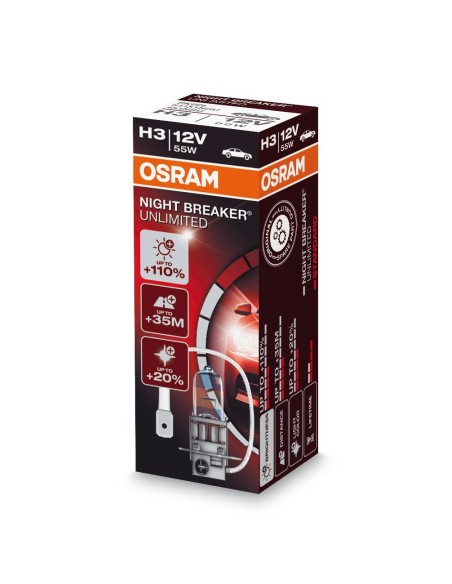 LAMPADINA H3 12V 55W NIGHT BREAKER UNLIMITED PK22S