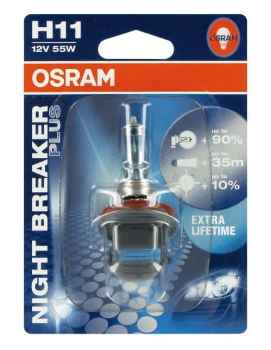 LAMPADINA H11 12V 55W NIGHT BREAKER PLUS PGJ19-2 B