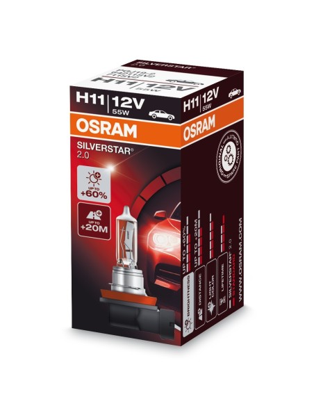 LAMPADINA H11 12V 55W SILVER STAR 2.0 PGJ19-2 SCAT