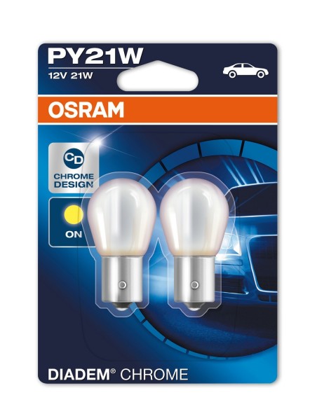 CP. LAMPADE PY21W 12V 21W DIADEM CHROME BAU15S ARA