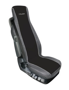 Elisa, coprisedile in poliestere e Skeentex per camion - Nero/Grigio