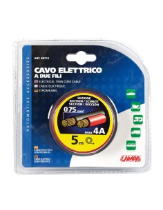 Cavo elettrico a due fili - 0,75 mm² x 5 m 2
